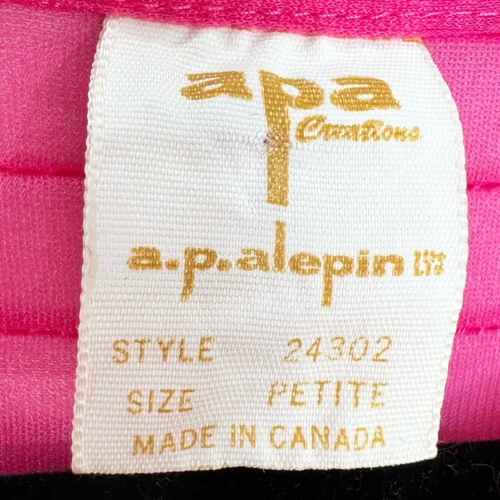 Vintage 70s AP Alepin Montreal hot pink sheer nylon long caftan maxi robe S - Picture 15 of 17